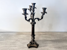 Charger l'image dans la galerie, Victorian Bronze Four-Branch Candle Holders-Blossoms