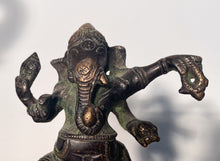 Charger l'image dans la galerie, Vintage Bronze Ganesha Statue Standing