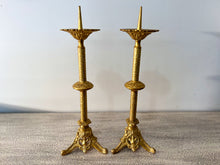 Charger l'image dans la galerie, Church Bronze Single-Branch Candle Holders-Gold Detailed