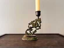Charger l'image dans la galerie, Antique Vintage Bronze Single Branch Candle Holder-Animal detailed