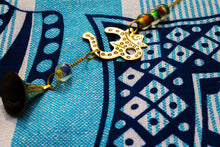 Load image into Gallery viewer, Vintage OM Brass Wind Chime with Glass Beads