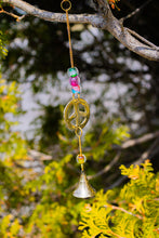 Load image into Gallery viewer, Vintage Peace Brass Wind Chime with Glass Beads