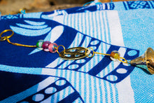 Load image into Gallery viewer, Vintage Peace Brass Wind Chime with Glass Beads