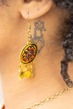 Load image into Gallery viewer, Vintage Solid Brass and Murano Glass Necklace with Earrings (Red Glass)