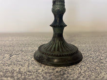 Charger l'image dans la galerie, Antique Bronze Single-Branch Candle Holders-Ribbed Patina