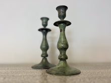 Charger l'image dans la galerie, Antique Bronze Single-Branch Candle Holders-Curved Patina
