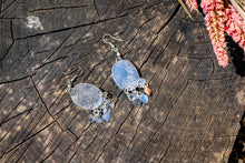 Charger l'image dans la galerie, Silver-Finished Brass Necklace with Murano Glass Accents-Blue