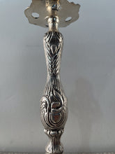 Charger l'image dans la galerie, Antique Bronze Single-Branch Candle Holders-Silver Detailed