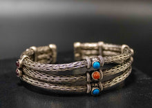 Charger l'image dans la galerie, Tibetan Silver Bracelet-3 Layers