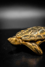Load image into Gallery viewer, Vintage Brass Turtle Trinket Box