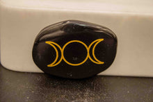 Load image into Gallery viewer, Moon Magic Engraved Onyx Crystal Set | Goddess Wiccan Crystal set, Reiki Healing Stones | Meditation Gems Gift | Spiritual Protection Crystals | Divine Feminine Crystal Set