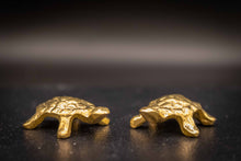 Load image into Gallery viewer, Mini Brass Turtle Statues-2 piece set