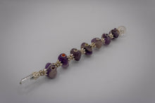 Charger l'image dans la galerie, Amethyst Chakra Healing Wand with 7 Stones & Clear Quartz