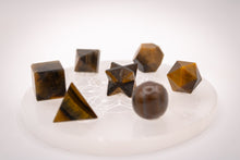 Charger l'image dans la galerie, 7 pcs Chakra Platonic Sacred Crystal Geometric Set-Tiger's Eye