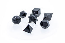 Charger l'image dans la galerie, 7 pcs Chakra Platonic Sacred Crystal Geometric Set-Black Obsidian