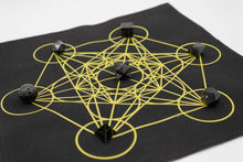 Charger l'image dans la galerie, 7 pcs Chakra Platonic Sacred Crystal Geometric Set-Black Obsidian