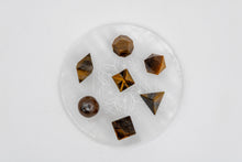 Charger l'image dans la galerie, 7 pcs Chakra Platonic Sacred Crystal Geometric Set-Tiger's Eye