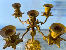 Charger l'image dans la galerie, Victorian Bronze Five-Branch Candle Holders-Gold