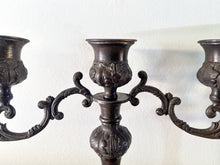 Charger l'image dans la galerie, Victorian Bronze Three-Branch Candle Holders-Vines