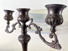 Charger l'image dans la galerie, Victorian Bronze Three-Branch Candle Holders-Vines