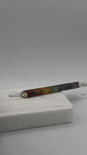 Charger et lire la vidéo dans la visionneuse de la Galerie, 7 Chakra Crystal Healing Wand with Clear Quartz & Mantra Symbols