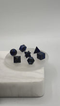 Charger et lire la vidéo dans la visionneuse de la Galerie, 7 pcs Chakra Platonic Sacred Crystal Geometric Set-Lapis Lazuli