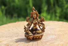 Charger l'image dans la galerie, Vintage Bronze Green Tara Statue