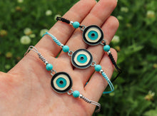Load image into Gallery viewer, Evil Eye & Turquoise Bracelet