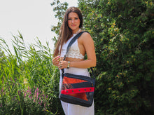 Charger l'image dans la galerie, Organic Hemp Medium Crossbody Cotton Bag-Dark Denim