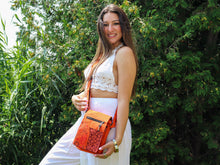Charger l'image dans la galerie, Organic Hemp Cotton Small Crossbody Bag-Orange