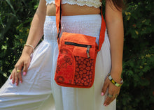 Charger l'image dans la galerie, Organic Hemp Cotton Small Crossbody Bag-Orange