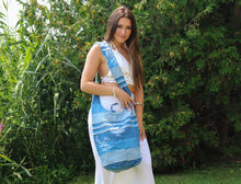 Charger l'image dans la galerie, Organic Hemp Cotton Bag-Multicolour Blue, Cream, Gray