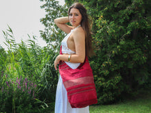 Charger l'image dans la galerie, Organic Hemp Cotton Bag-Pink Striped