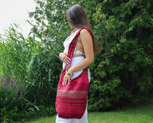 Charger l'image dans la galerie, Organic Hemp Cotton Bag-Pink Striped