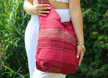 Charger l'image dans la galerie, Organic Hemp Cotton Bag-Pink Striped