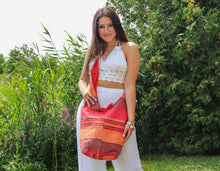 Charger l'image dans la galerie, Organic Hemp Cotton Bag-Red Striped