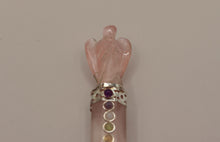 Load image into Gallery viewer, Rose Quartz Angel Chakras Wand