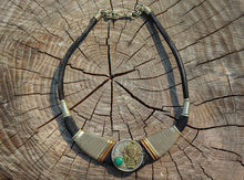 Load image into Gallery viewer, Vintage Yak Bone (Horn) Necklace-Brass Hardware
