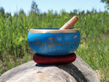Load image into Gallery viewer, Blue Singing Bowl