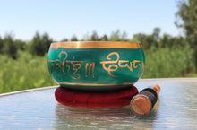 Load image into Gallery viewer, Teal Singing Bowl