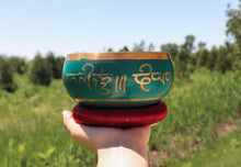 Load image into Gallery viewer, Teal Singing Bowl