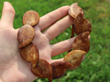 Load image into Gallery viewer, Vintage Yak Bone (Horn) Necklace- Teardrop Beaded (Dark Oxidized Bone)