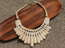 Charger l'image dans la galerie, Vintage Yak Bone (Horn) Necklace- Slab Beaded