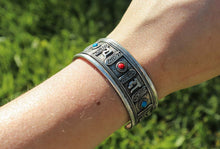 Load image into Gallery viewer, Turquoise & Coral Mantra Healing Bracelet