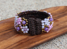 Load image into Gallery viewer, Amethyst Stone Leather Bracelet – Handcrafted Spiritual Jewelry