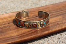 Load image into Gallery viewer, Turquoise & 3 Metal Mantra Healing Bracelet