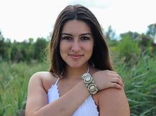 Load image into Gallery viewer, Howlit Leather Bracelet – Handcrafted Lunar Energy Jewelry