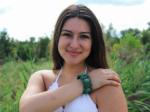 Load image into Gallery viewer, Turquoise Stone Leather Bracelet – Handcrafted Boho Style