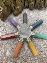Load image into Gallery viewer, Chakra 7 point Energy Generator with clear quartz generator