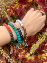 Load image into Gallery viewer, 2-Crystals Beaded Elephant Charm Bracelet